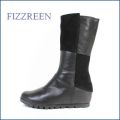 fizz reen フィズリーン fr3760bl ブラック　【美脚シークレットソールと・・・極厚クッション中敷き・・FIZZREEN・・ 楽らく シンプル・ブーツ】