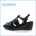 fizzreen フィズリーン fr5514bl ブラック　【新開発！前すべり防止の・・こぶこぶクッション・・fizzreen ・ウェッジサンダル】