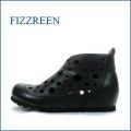 FIZZ REEN フィズリーン fr5607bl ブラック　【可愛い丸さのピーナッツトゥ・・・シークレットの履き心地・・fizzreen・穴穴アンクル】