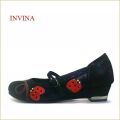 INVINA インビナ iv1530bl ブラック 【可愛いぴかぴかテントウ虫・・軽さとクッションがポイント　INVINA ベルトパンプス】
