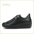 INVINA　インビナ iv2560bl　ブラック　【少し厚底の可愛いデザイン・INVINA　歩行に優しい 安らぎのウェーブ調インソール】