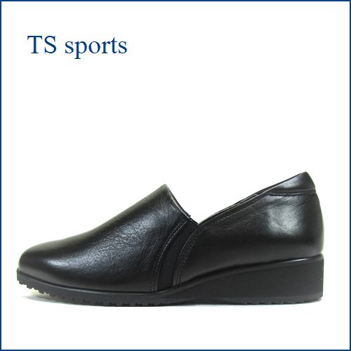 TS SPORTS  ティーエススポーツ　ts188bl  ブラック　【１８０ｇの軽さ・・馴染みやすいソフトなレザー・TS SPORTS・シンプルスリッポン】