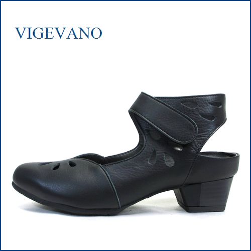 ビジェバノ　vigevano　vg1860bｌ　ブラック　【靴職人 技有りの１足・・外反拇指を忘れてしまう履きやすさ。　vigevano ベルトパンプス】