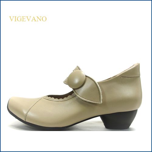 VIGEVANO ビジェバノ　vg7002bg　ベージュ　【深みのある いい色ベージュ　vigevano 手作りのベルトパンプス】