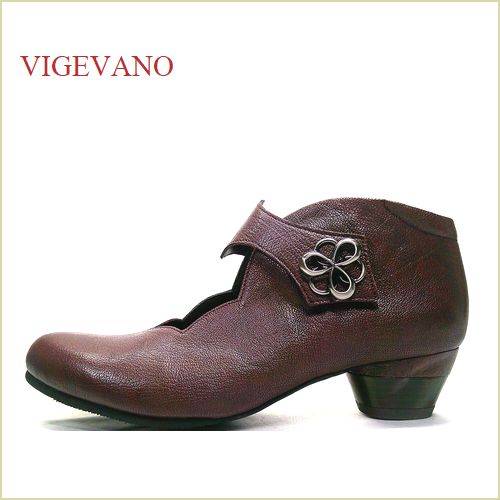 ビジェバノ　vigevano　vg7558wi　ワイン　【靴職人手作りの１足・・綺麗にすっきりフラワーカット・・　vigevano ベルトパンプス】
