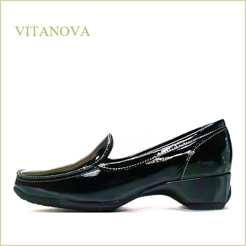 VITANOVA ビタノバ vt9910ble 　ブラックエナメル　【履きやすいからロングセラー・・あわせやすいシンプル vitanova 大活躍 スリッポン】