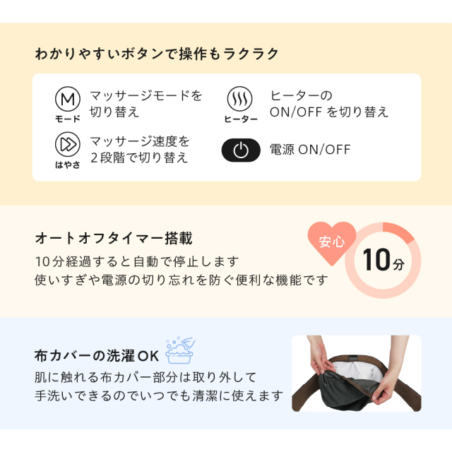 7月6日9時まで 6,600円】首マッサージャーもみたいむ やすらぎ MCR8923