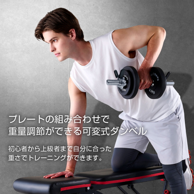 ラバーダンベル 10kg WBF310 (新品)