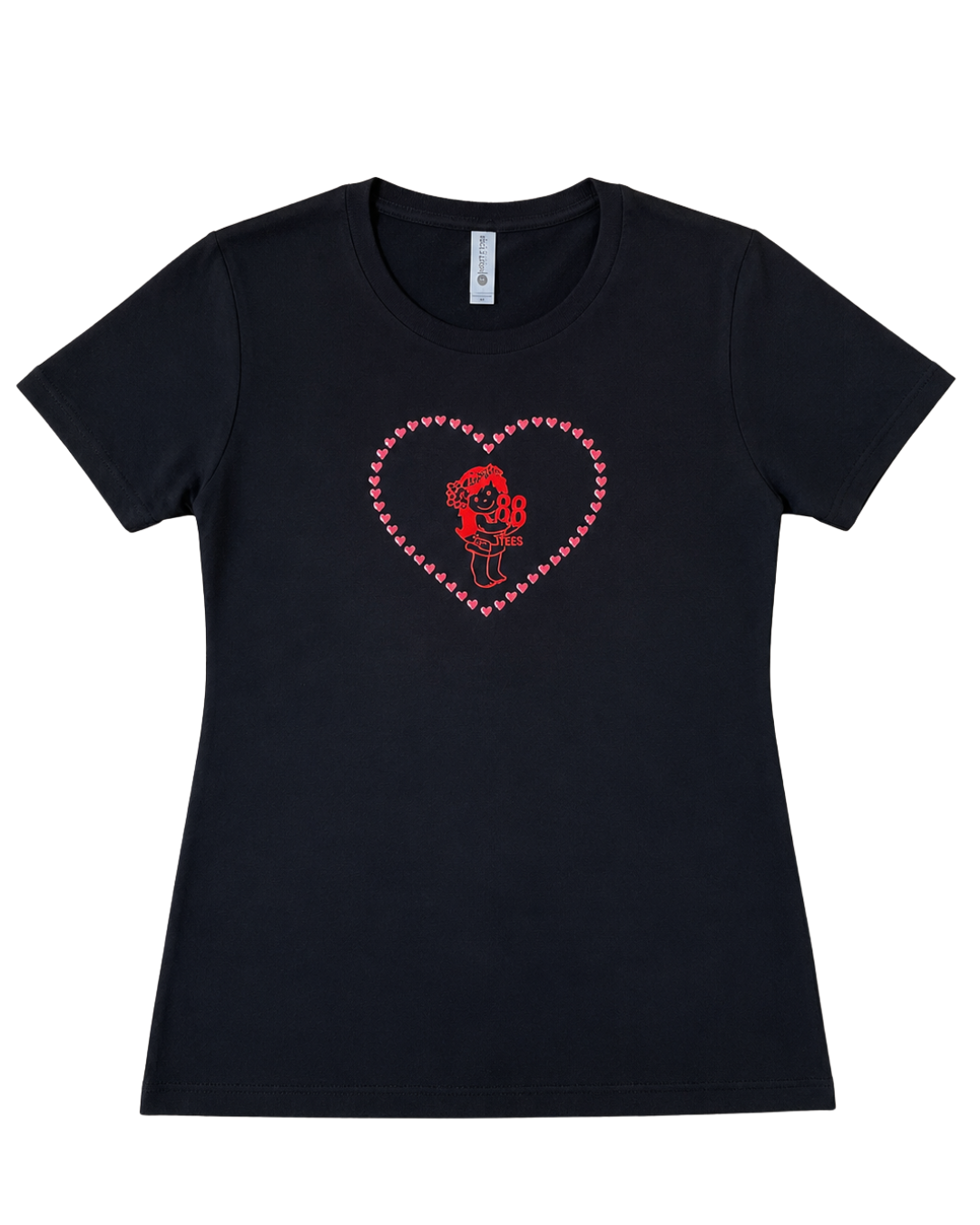 【ハワイ直輸入!!】【88Tees】　Heart YaYa Tシャツ　BLACK Ladies Mサイズ【１点までメール便配送OK！送料250円】