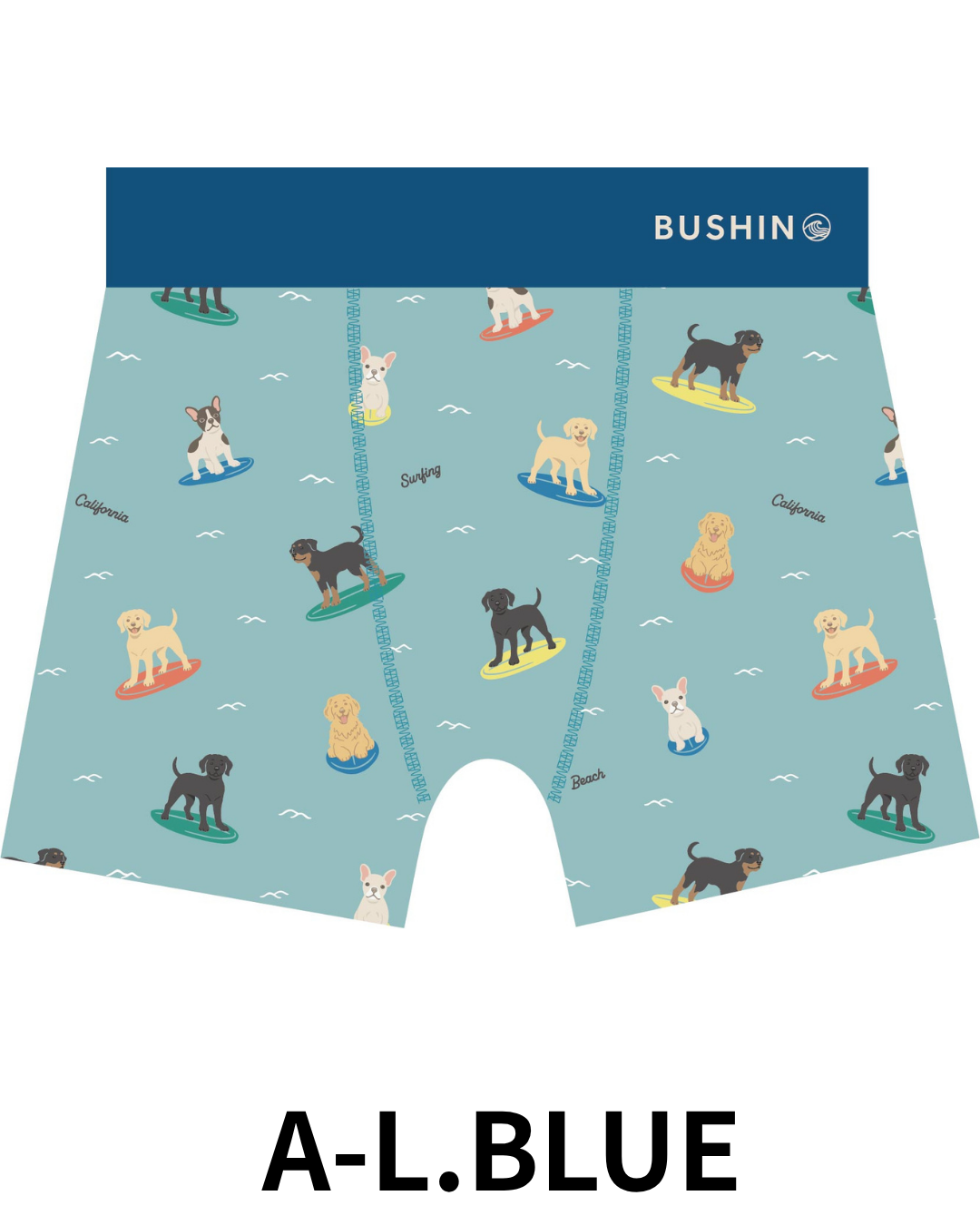 BUSHINボクサーパンツ　California Style　DOG【２点までメール便配送OK！送料250円】
