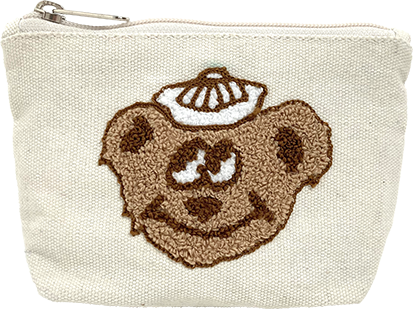 相良刺繍クマポーチ【メール便配送OK！送料250円】