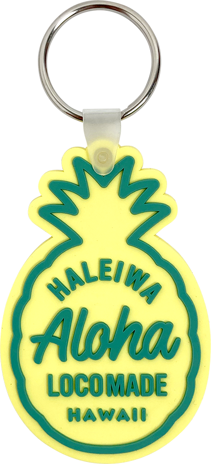 HALEIWA HAPPY MARKETラバーキーリング　パイナップル
