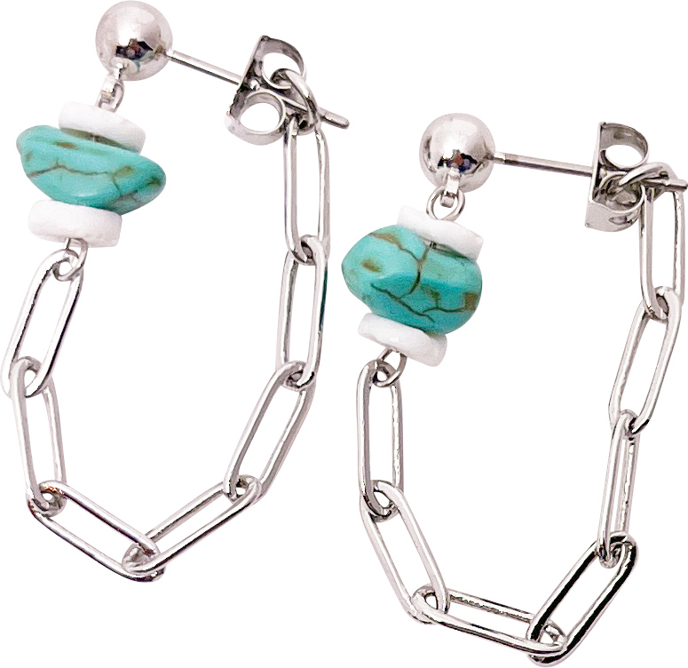 チェーンデザインピアス【５点までメール便配送OK！送料250円】