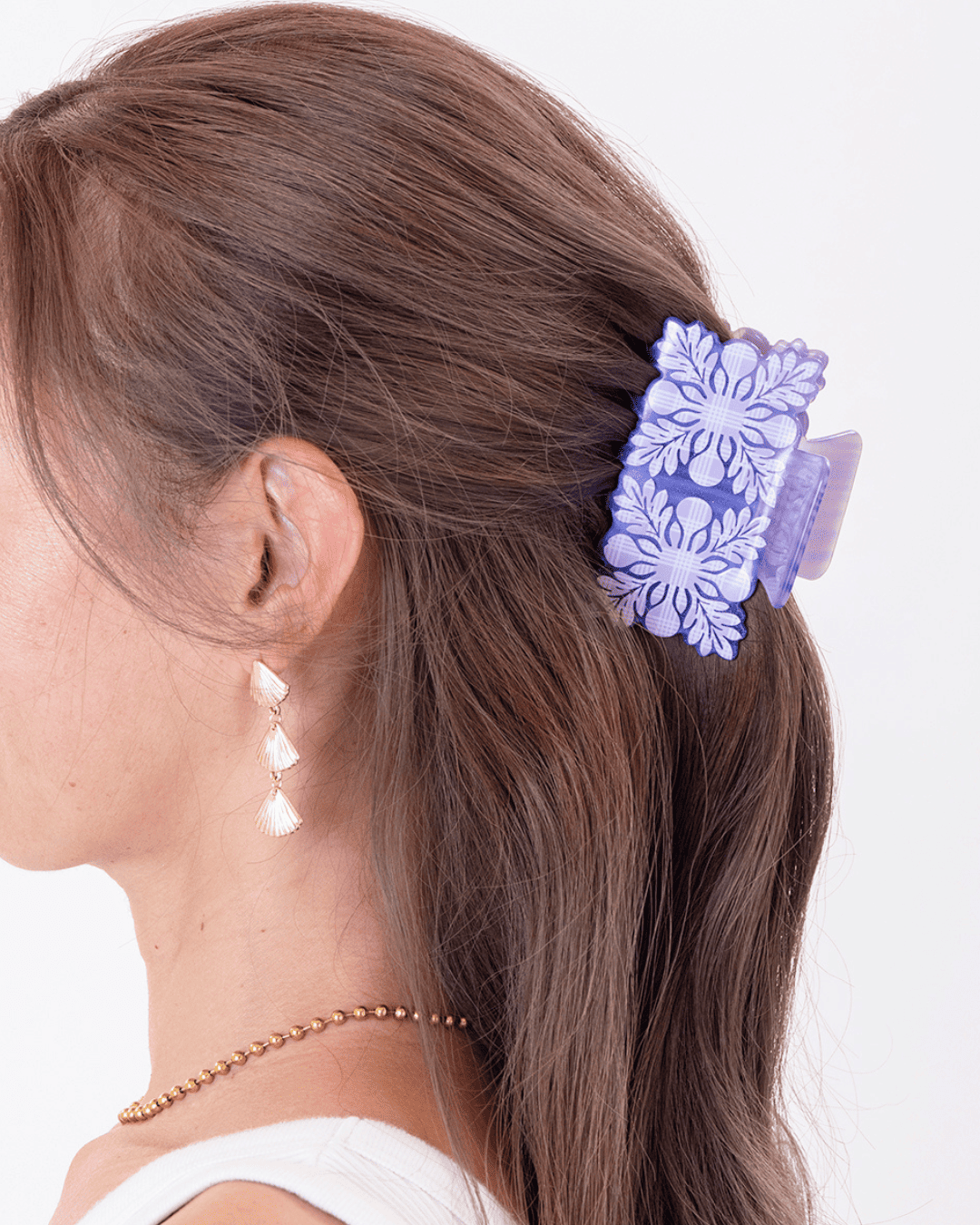 【Pukana2026秋冬】ハワイアンキルト柄ヘアクリップ