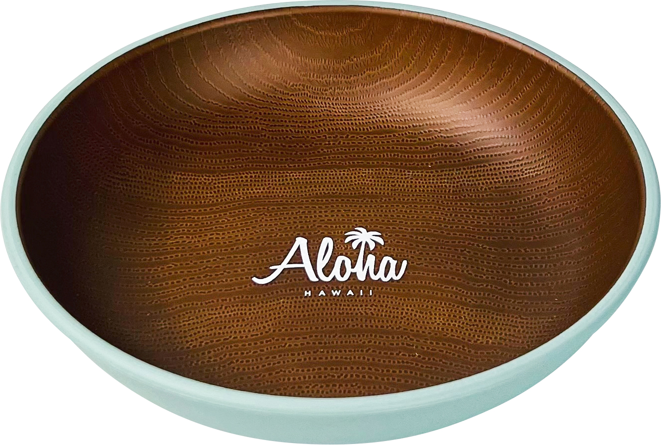 ALOHA 木目ラウンドプレート