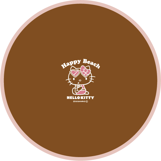 【HELLO KITTY】木目ラウンドプレートM