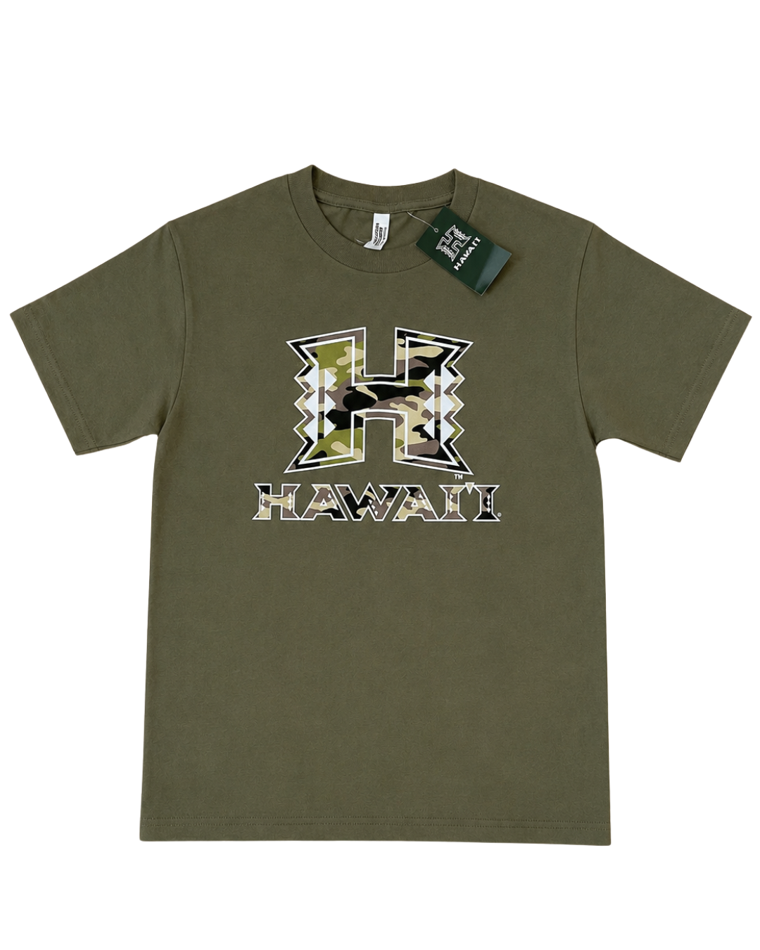 【ハワイ大学オフィシャルグッズ】American Apparelコラボハワイ大学Tシャツ　002KHAKI Sサイズ【１点までメール便配送OK！送料250円】