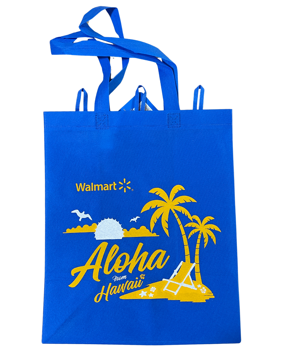 【ハワイ直輸入!!】【Walmart】ブルーハワイトートエコバッグ【１点までメール便配送OK！送料250円】