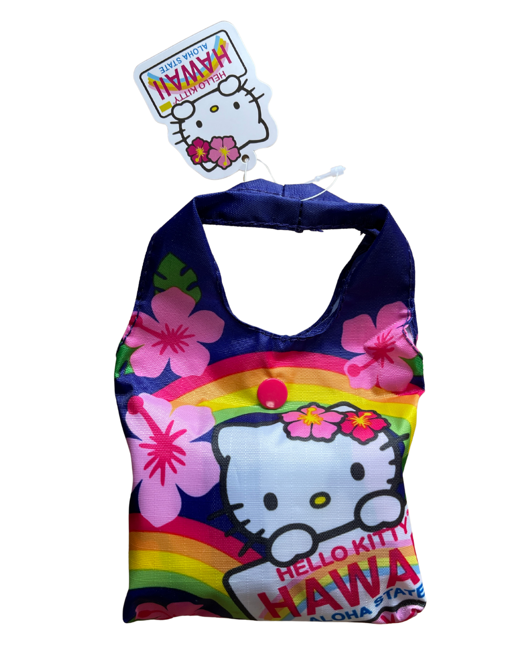 【ハワイ直輸入!!】【ABC STORES Hawaii】HELLO KITTYコラボエコバッグ<Hibiscus>【１点までメール便配送OK！送料250円】