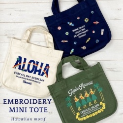 刺繍ミニトートバッグ【１点までメール便配送OK！送料250円】