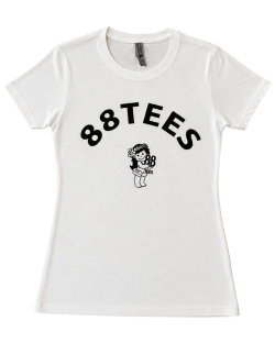 【ハワイ直輸入!!】【88Tees】　YaYaロゴTシャツ　WHITE Ladies Sサイズ【１点までメール便配送OK！送料250円】