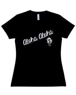 【ハワイ直輸入!!】【88Tees】　YaYa Aloha Aloha Tシャツ　BLACK Ladies Mサイズ【１点までメール便配送OK！送料250円】