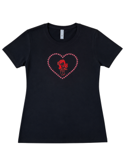 【ハワイ直輸入!!】【88Tees】　Heart YaYa Tシャツ　BLACK Ladies Mサイズ【１点までメール便配送OK！送料250円】
