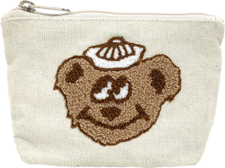 相良刺繍クマポーチ【メール便配送OK！送料250円】