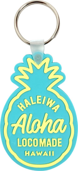 【HALEIWA HAPPY MARKET2026春夏】ラバーキーリング　パイナップル【３点までメール便配送OK！送料250円】