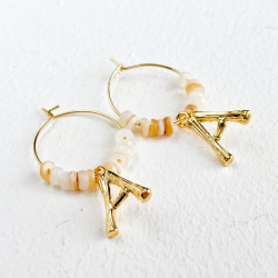 【サージカルステンレス】イニシャルピアス