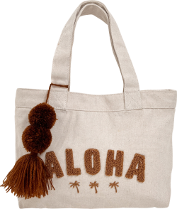 相良刺繍ALOHA柄トート