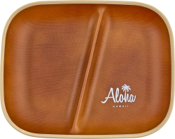 ALOHA 木目スクエアプレートM
