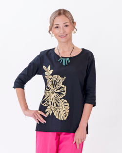 【Pukana2026春夏】ストレッチ七分袖Tシャツ　2605【１点までメール便配送OK！送料250円】