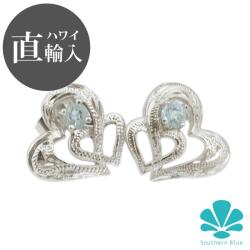 ☆ハワイ直輸入☆ハワイアンジュエリー ピアス 【ハート】 シルバー 925 天然石【ハワジュ８点までメール便配送OK！送料250円】