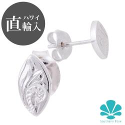 ☆ハワイ直輸入☆ハワイアンジュエリー ピアス  【スクロール】シルバー925【ハワジュ８点までメール便配送OK！送料250円】