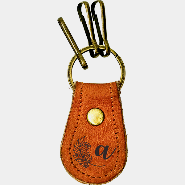 レザーイニシャルキーリング