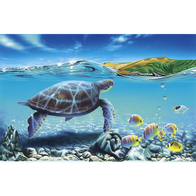 イラストレーター 栗山義勝】【キャンバスパネル絵】ハナウマベイ