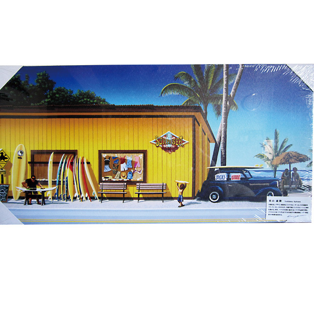 イラストレーター 栗山義勝】【キャンバスパネル絵】サーフアンドシー