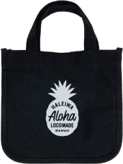 HALEIWA HAPPY MARKET ミニトート PINEAPPLE【メール便配送OK！送料250円】/E-BLACK
