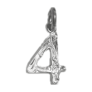 ☆ハワイ直輸入☆ ハワイアンジュエリー　ペンダントTop 【ナンバー4】ネックレス（チェーン別売）【ハワジュ８点までメール便配送OK！送料250円】