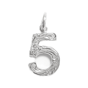 ☆ハワイ直輸入☆ ハワイアンジュエリー　ペンダントTop 【ナンバー5】ネックレス（チェーン別売）【ハワジュ８点までメール便配送OK！送料250円】