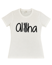 【ハワイ直輸入!!】【88Tees】　パイナップルAloha Tシャツ　WHITE Ladies Mサイズ【１点までメール便配送OK！送料250円】