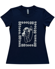 【ハワイ直輸入!!】【88Tees】　Rectangle YaYa Tシャツ　NAVY Ladies Mサイズ【１点までメール便配送OK！送料250円】