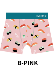 BUSHINボクサーパンツ　Japanese Style　SUSHI【２点までメール便配送OK！送料250円】/B-PINK