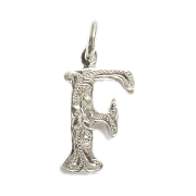 ☆ハワイ直輸入☆ ハワイアンジュエリー　ペンダントTop 【イニシャルF】ネックレス（チェーン別売）【ハワジュ８点までメール便配送OK！送料250円】