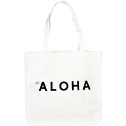 HALEIWA アロハプリントトート Lサイズ/A.ホワイト