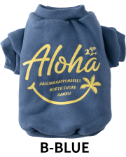 【HALEIWA HAPPY MARKET2026秋冬】犬用クールネックスウェット　2504【２点までメール便配送OK！送料250円】/B-BLUE
