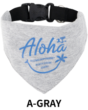 【HALEIWA HAPPY MARKET2026春夏】ペット用Dカン付きスウェットバンダナ首輪　2508【２点までメール便配送OK！送料250円】/A-GRAY