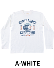 【HALEIWA HAPPY MARKET2026秋冬】HHMロングスリーブ Tシャツ　2615【１点までメール便配送OK！送料250円】【受注生産】/A-WHITE