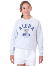 【HALEIWA HAPPY MARKET2026秋冬】HHMクルーネックスウェット（裏毛）　2621【受注生産】/A-ASHGRAY